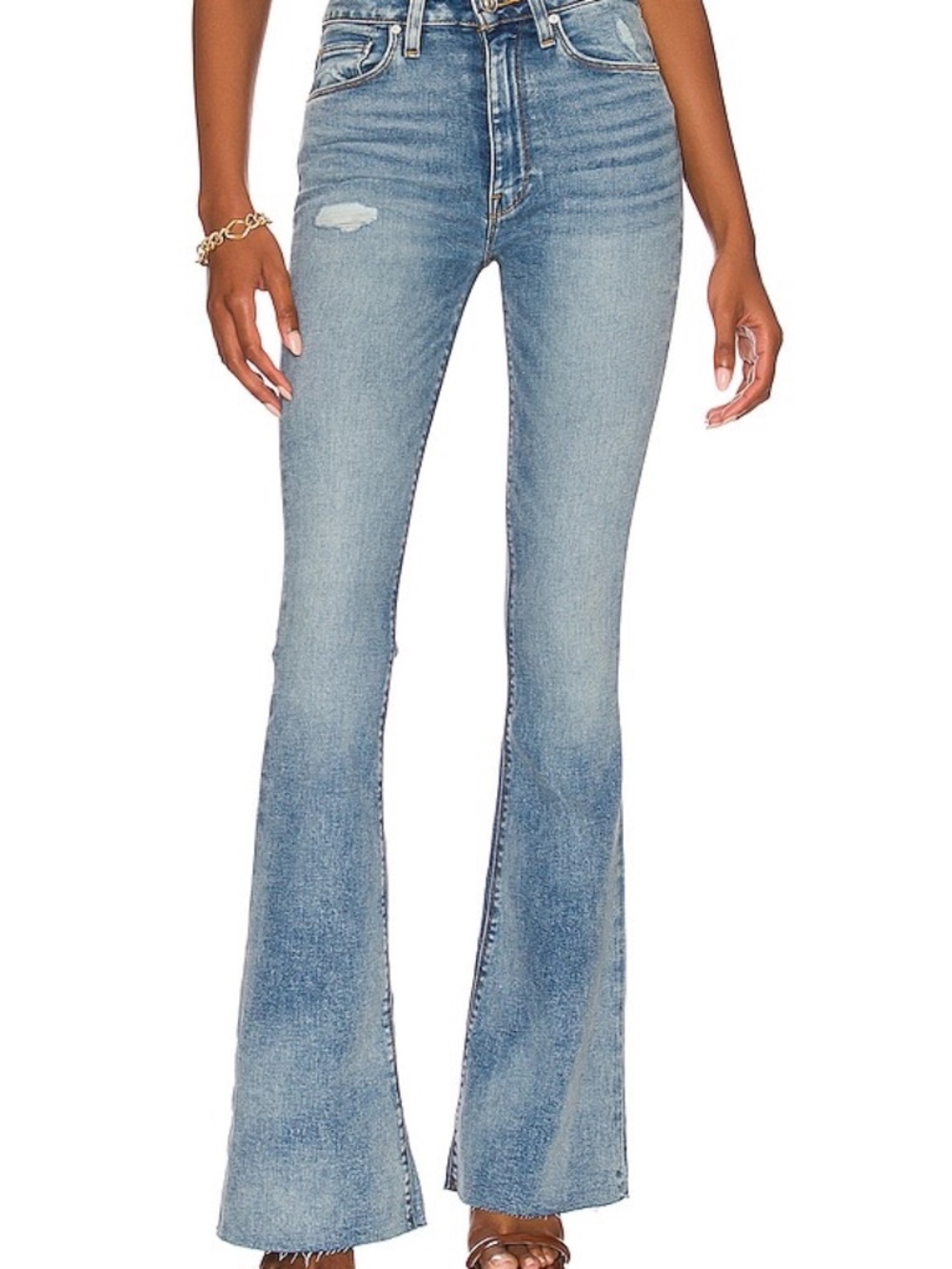 Hudson Holly High Rise Flare Jeans Summer Flame Wash Size 29